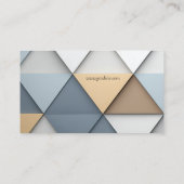 Achtergrond van driehoeken in neutrale tinten visitekaartje (Achterkant)