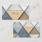 Achtergrond van driehoeken in neutrale tinten visitekaartje (Voorkant / Achterkant)