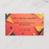 Achtergrond van driehoeken met tekstruimte visitekaartje (Achterkant)