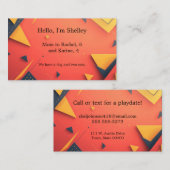 Achtergrond van driehoeken met tekstruimte visitekaartje (Voorkant / Achterkant)