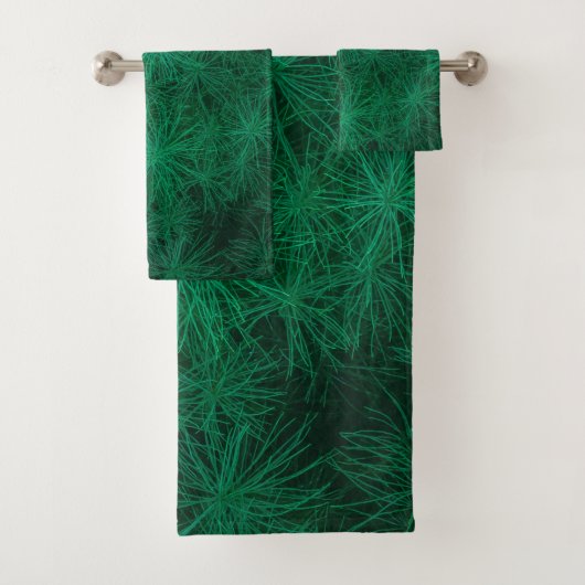 Achtergrond van Elegant Green Fern | Handdoekset Bad Handdoek (Insitu)