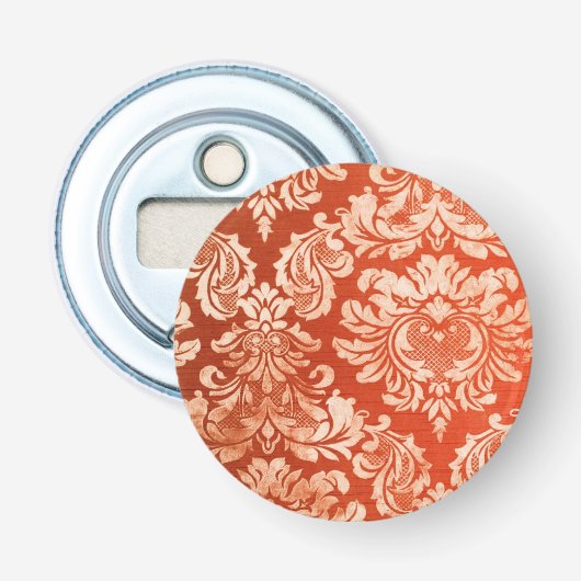 Achtergrond van Floral  behang Button Flesopener (Voorkant)