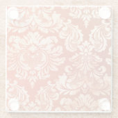 Achtergrond van Floral behang Glazen Onderzetter (Achterkant)