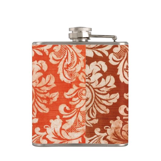 Achtergrond van Floral  behang Heupfles (Achterkant)