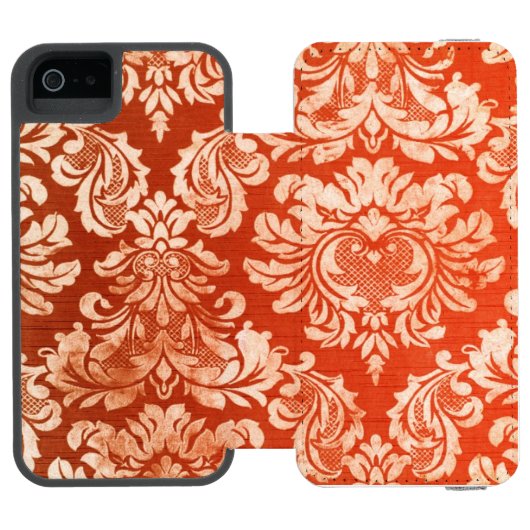 Achtergrond van Floral  behang Incipio iPhone Portemonnee Hoesje (Agenda Open)