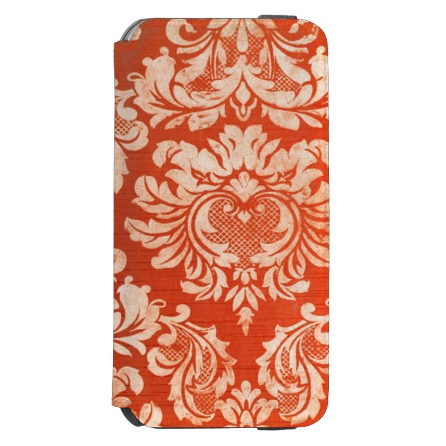 Achtergrond van Floral  behang Incipio iPhone Portemonnee Hoesje (Voorkant Agenda)