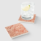 Achtergrond van Floral  behang Stenen Onderzetter (Zijkant)