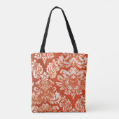 Achtergrond van Floral  behang Tote Bag (Achterkant)