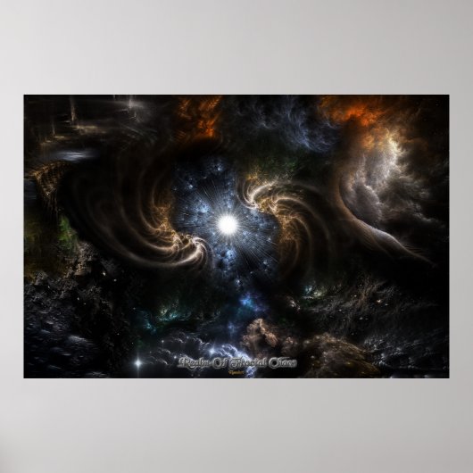 Achtergrond van fractale Chaos CRTXR Poster (Voorkant)