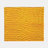 Achtergrond van geel breiswerk fleece deken (Voorkant (Horizontaal))