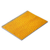 Achtergrond van geel breiswerk notitieboek (Linkerzijde)