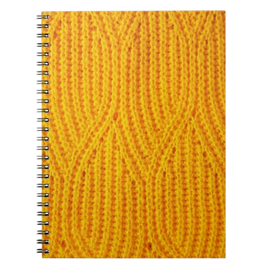 Achtergrond van geel breiswerk notitieboek (Voorkant)