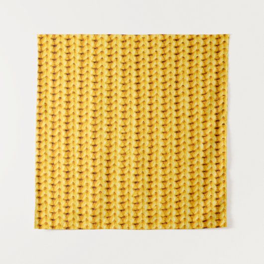 Achtergrond van geel gebreide wollen stof wandkleed (Voorkant (horizontaal))
