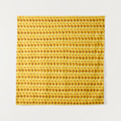 Achtergrond van geel gebreide wollen stof wandkleed (Voorkant)