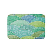 Achtergrond van gekrulde abstracte groene golven badmat (Voorkant)
