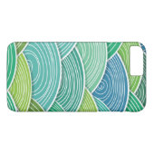 Achtergrond van gekrulde abstracte groene golven Case-Mate iPhone case (Achterkant (Horizontaal))