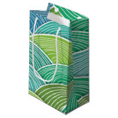 Achtergrond van gekrulde abstracte groene golven klein cadeauzakje (Voorkant Gekanteld)