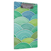 Achtergrond van gekrulde abstracte groene golven klembord (Rechts)