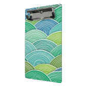 Achtergrond van gekrulde abstracte groene golven mini klembord (Angled2)