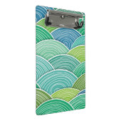 Achtergrond van gekrulde abstracte groene golven mini klembord (Schuin)