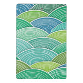 Achtergrond van gekrulde abstracte groene golven mini klembord (Achterkant)