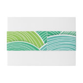 Achtergrond van gekrulde abstracte groene golven uitnodigingen wikkel (Achterkant Voorbeeld)