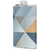 Achtergrond van geometrische vormen in grijs heupfles (Links)