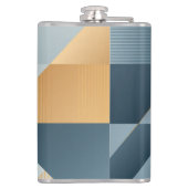 Achtergrond van geometrische vormen in grijs heupfles (Achterkant)