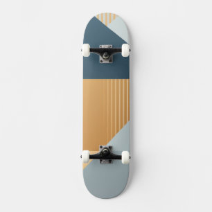 Achtergrond van geometrische vormen in grijs persoonlijk skateboard