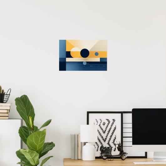 Achtergrond van geometrische vormen Poster (Thuiskantoor)