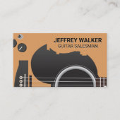Achtergrond van gitaarinstrument visitekaartje (Voorkant)