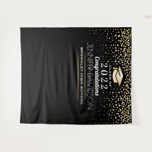 Achtergrond van Graduation Party Photobooth Wandkleed (Voorkant (horizontaal))