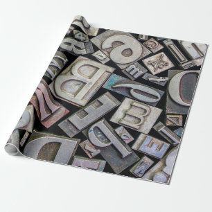 achtergrond van grijnletterdruk cadeaupapier