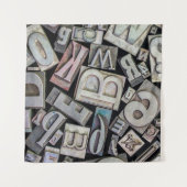 achtergrond van  grijnletterdruk wandkleed (Voorkant (horizontaal))