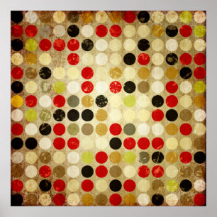 achtergrond van grijs papier met gekleurde cirkelv poster