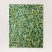 Achtergrond van groene kunststof of onechte gras legpuzzel (Verticaal)