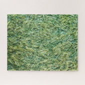 Achtergrond van groene kunststof of onechte gras legpuzzel (Horizontaal)