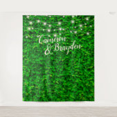 Achtergrond van groene muur - Twinking Lights Wedd Wandkleed (Voorkant)