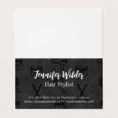 Achtergrond van haarstylist visitekaartje (Buitenkant ongevouwen)