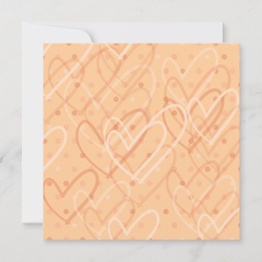 Achtergrond van hart en stip, uitnodiging (Voorkant)