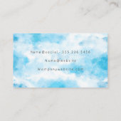 Achtergrond van hedendaagse blauwe Waterverf Visitekaartje (Achterkant)