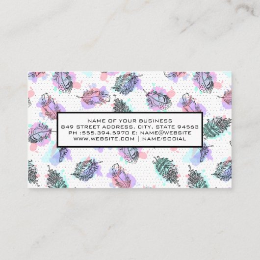 Achtergrond van het Beatherpatroon Visitekaartje (Achterkant)