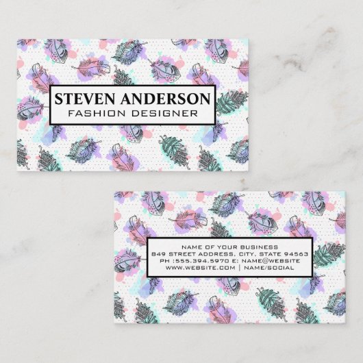 Achtergrond van het Beatherpatroon Visitekaartje (Voorkant / Achterkant)