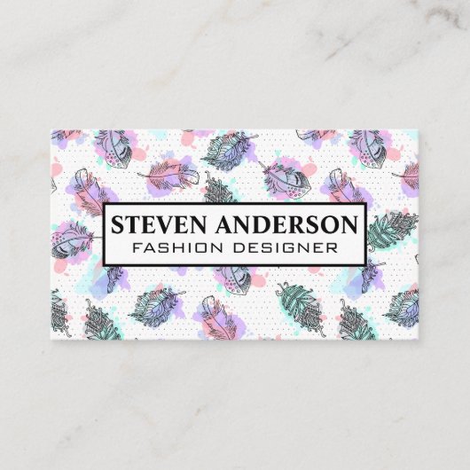 Achtergrond van het Beatherpatroon Visitekaartje (Voorkant)