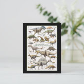 Achtergrond van het diagram Dinosaur Briefkaart (Staand voorkant)