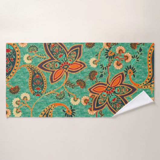 achtergrond van het etnische butta-ontwerp Patroon Badhanddoek (Badhanddoek)