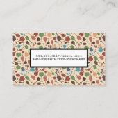 Achtergrond van het glazen wijnpatroon visitekaartje (Achterkant)