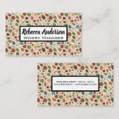 Achtergrond van het glazen wijnpatroon visitekaartje (Voorkant / Achterkant)