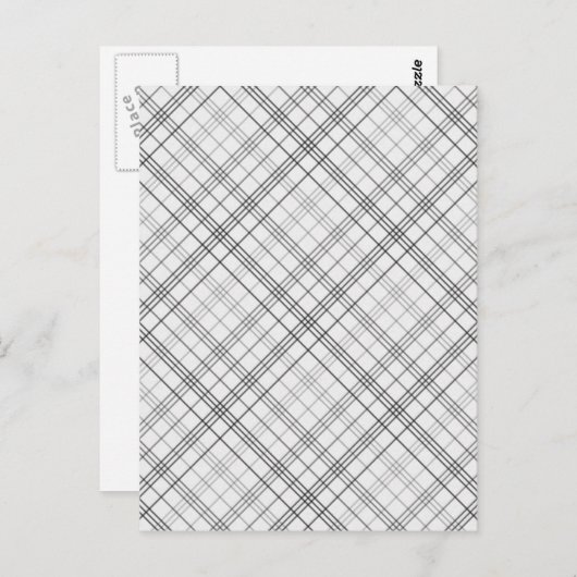 ACHTERGROND VAN HET PATROON VAN 056 PLAID DE WITTE BRIEFKAART (Voorkant / Achterkant)