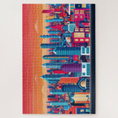 achtergrond van het stadsbeeld legpuzzel (Verticaal)